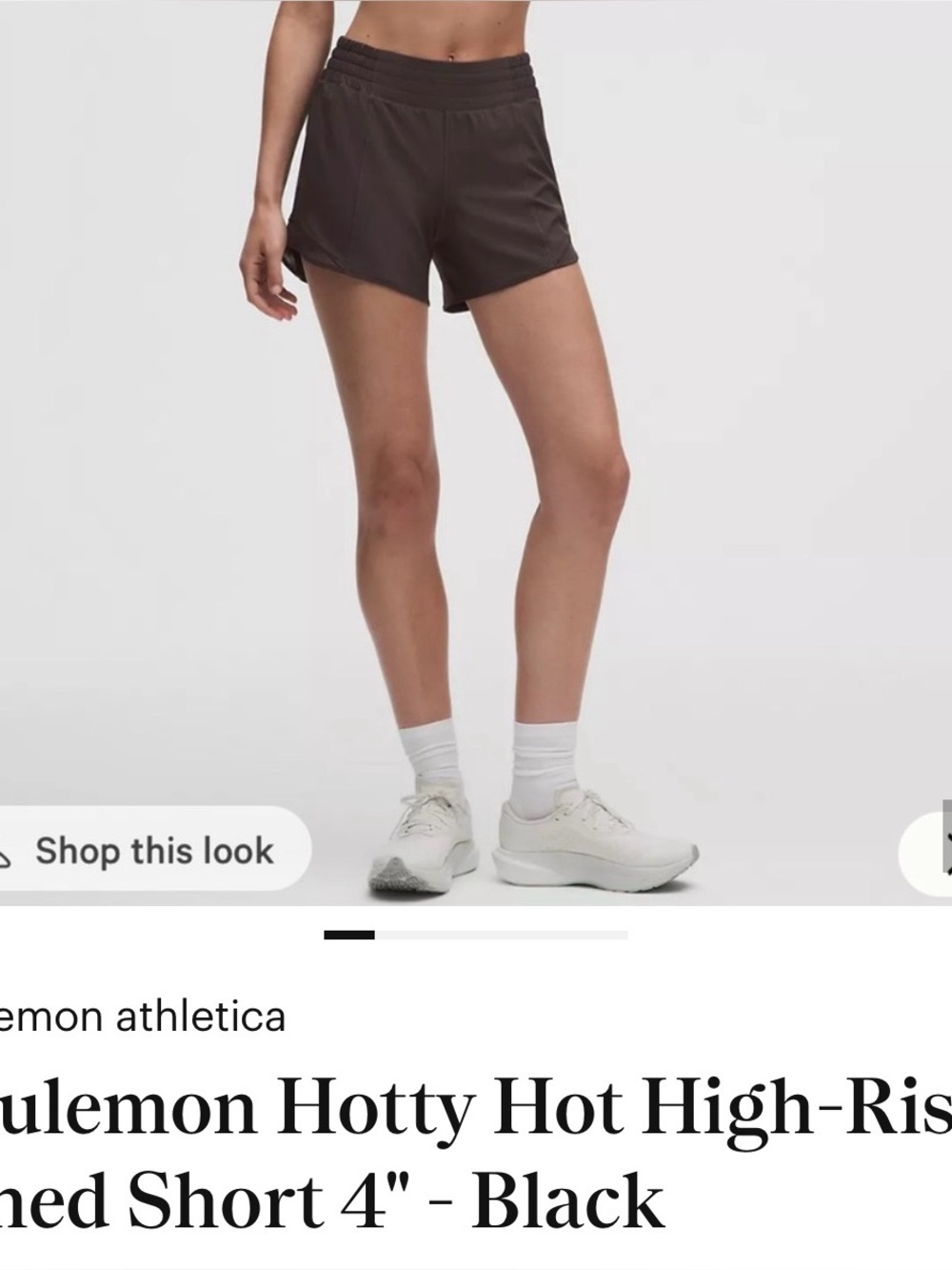 lululemon Hotty Hot High-Rise Lined Short 4" - Black